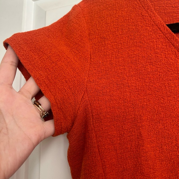 Vibrant Orange Wrap Top - Picture 7 of 9